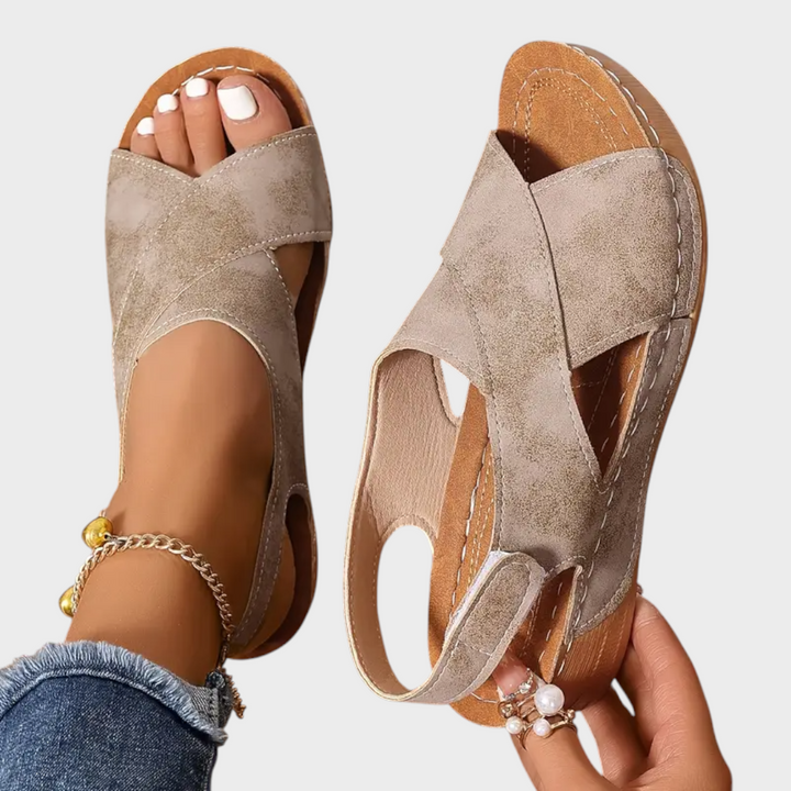 Emily & Isabella Brooks | Women's Solid Color Summer Wedge Sandals