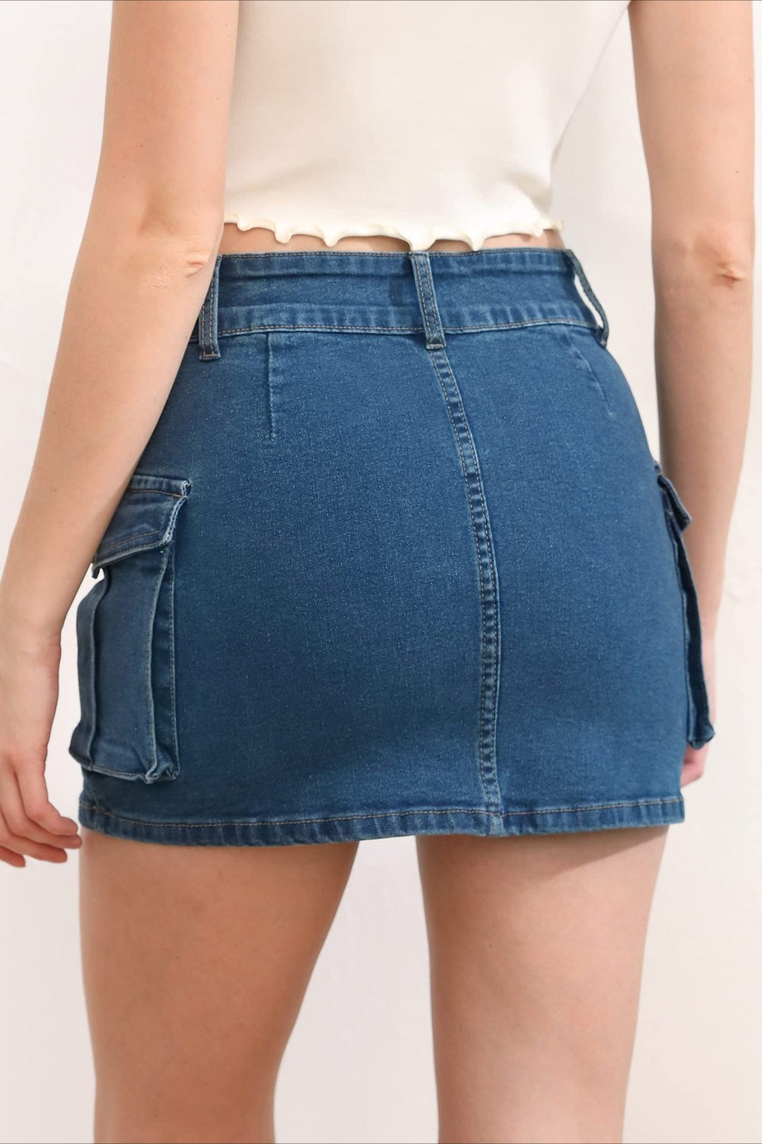 Emily & Isabella Brooks | Solid Low-Waist Bodycon Skirt