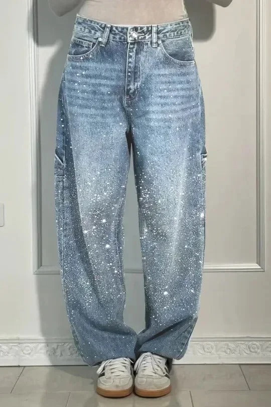 Emily & Isabella Brooks | High-Waist Glitter Jeans