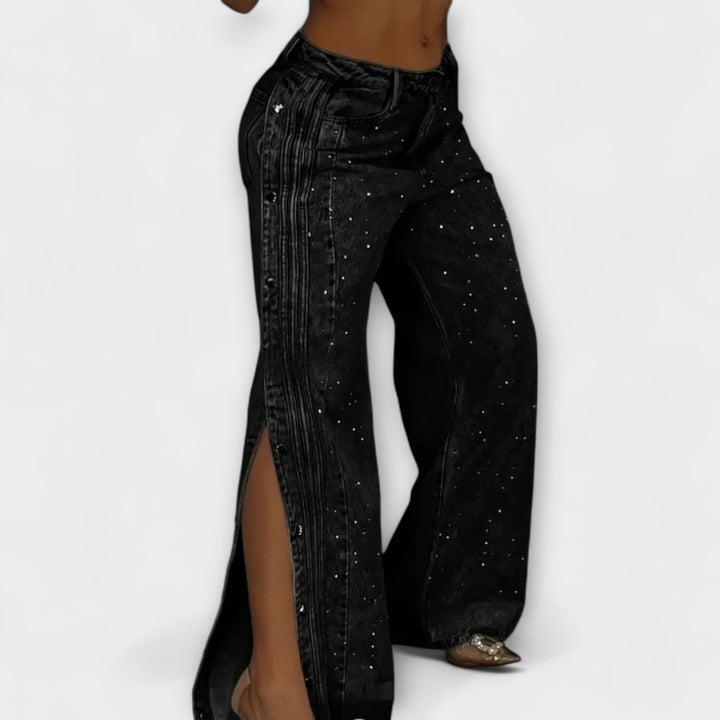 Emily & Isabella Brooks | Jeans with Rhinestone Decoration