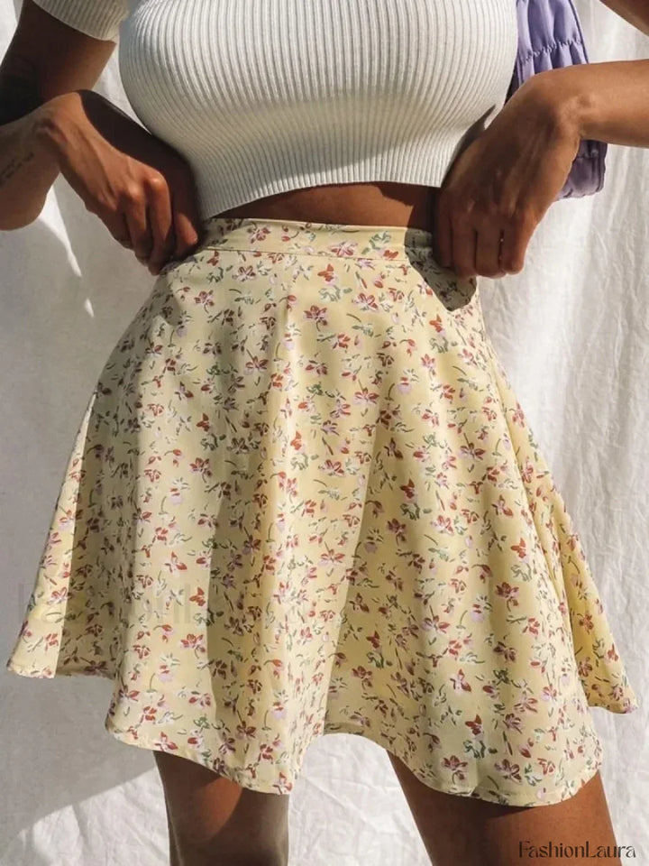 Emily & Isabella Brooks | Floral Pleated Beach Skirt