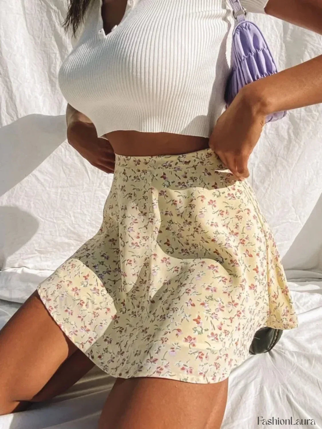 Emily & Isabella Brooks | Floral Pleated Beach Skirt
