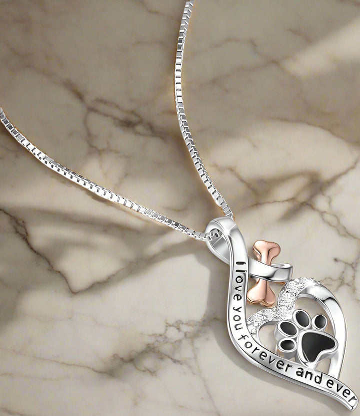Emily & Isabella Brooks | Necklace with Heart, Bone & Infinity Pendant