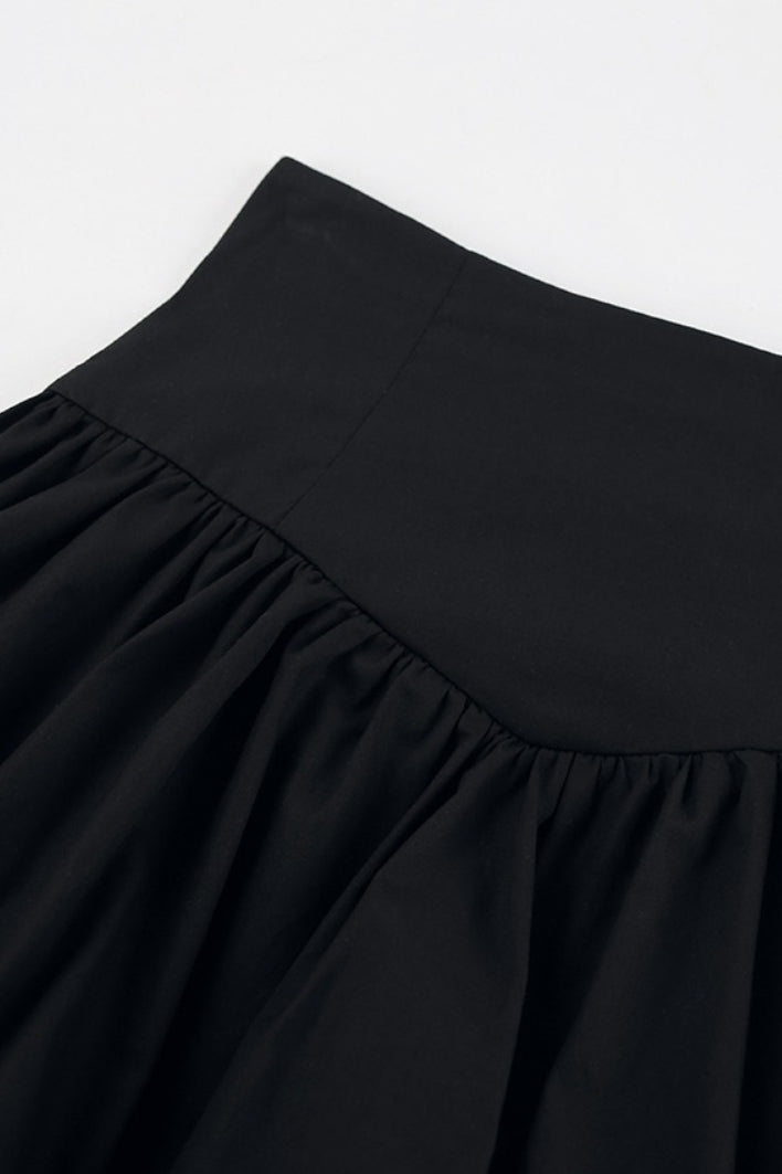 Emily & Isabella Brooks | Cotton A-Line High Waist Mini Skirt