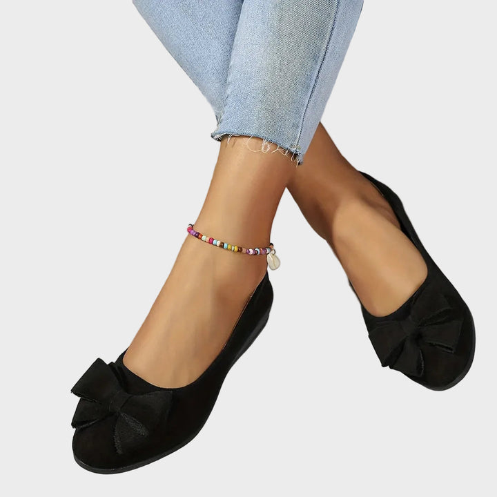 Emily & Isabella Brooks | Breathable Non-Slip Loafers in Bow Tie Design