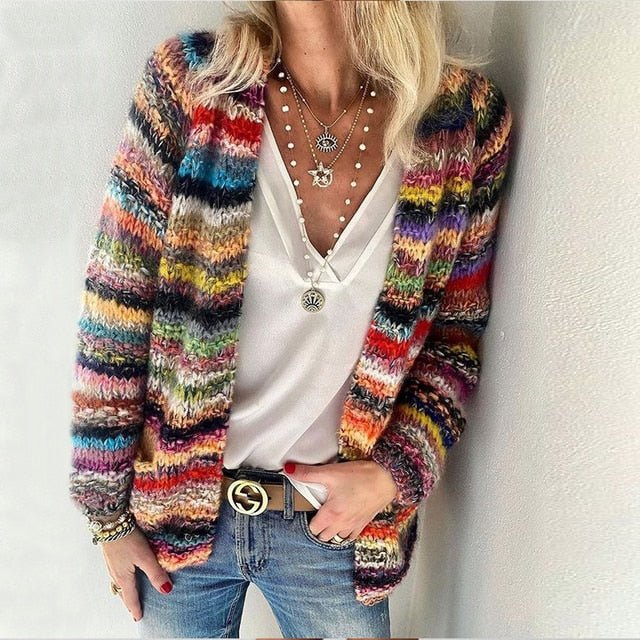 Emily & Isabella Brooks | Cozy Multicolor Cardigan