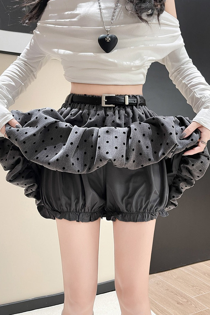 Emily & Isabella Brooks | Black Belted Tulle Mini Skirt