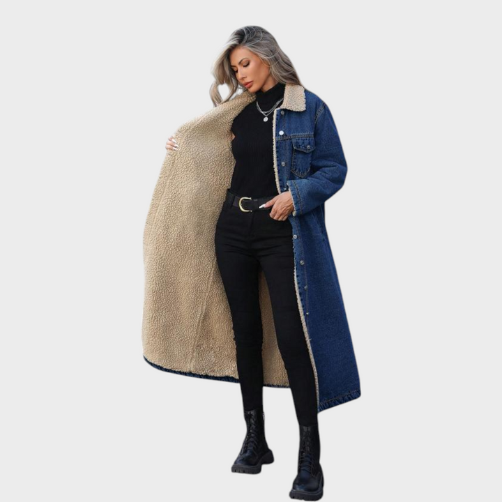 Emily & Isabella Brooks | Long Fleece Lined Jacket Winter Coat