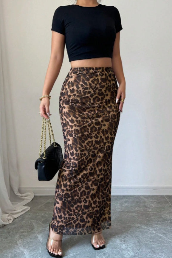Emily & Isabella Brooks | Mesh High Waist Split Skirt