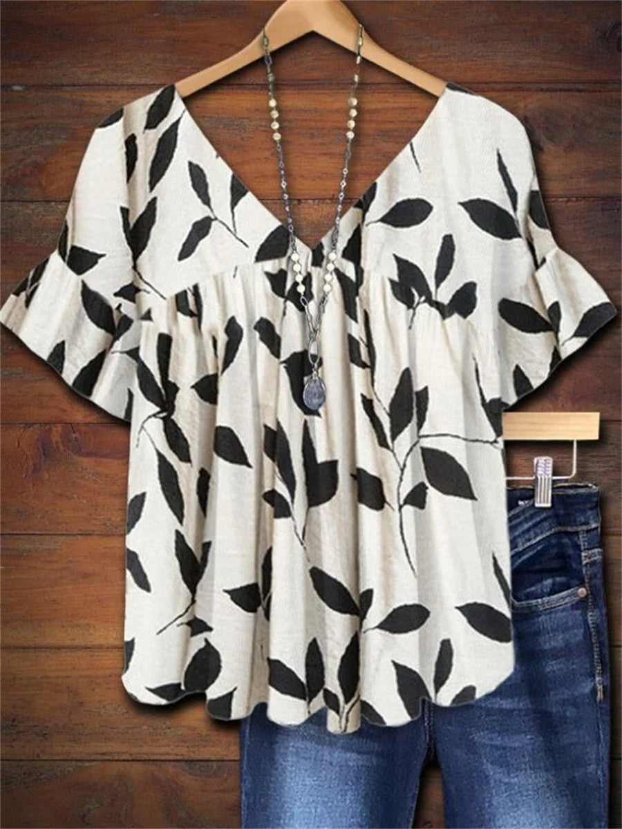 Emily & Isabella Brooks | Ruffled Leaf Top