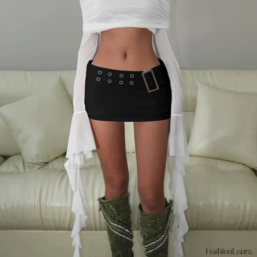 Emily & Isabella Brooks | Belted Mini Skirt