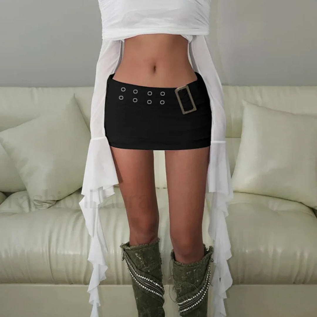Emily & Isabella Brooks | Belted Mini Skirt