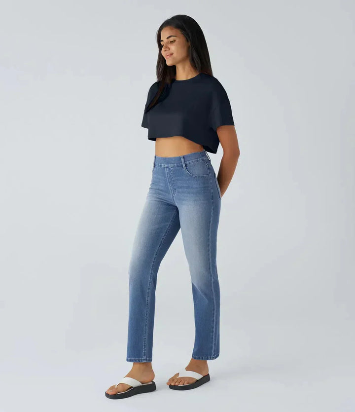Emily & Isabella Brooks | High Waisted Pants in Elastic Material