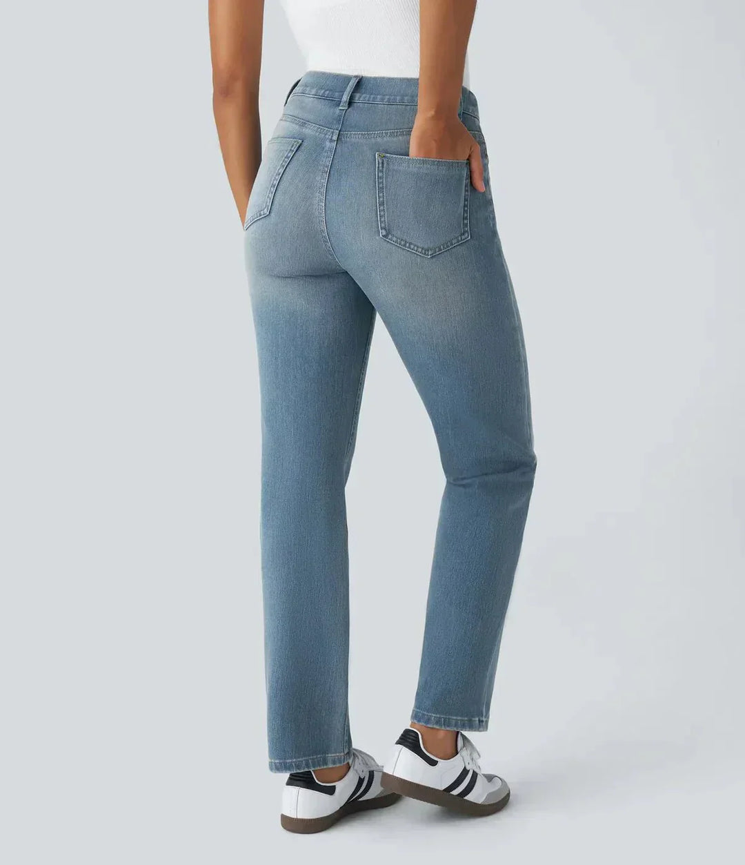 Emily & Isabella Brooks | High Waisted Pants in Elastic Material