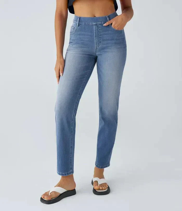 Emily & Isabella Brooks | High Waisted Pants in Elastic Material