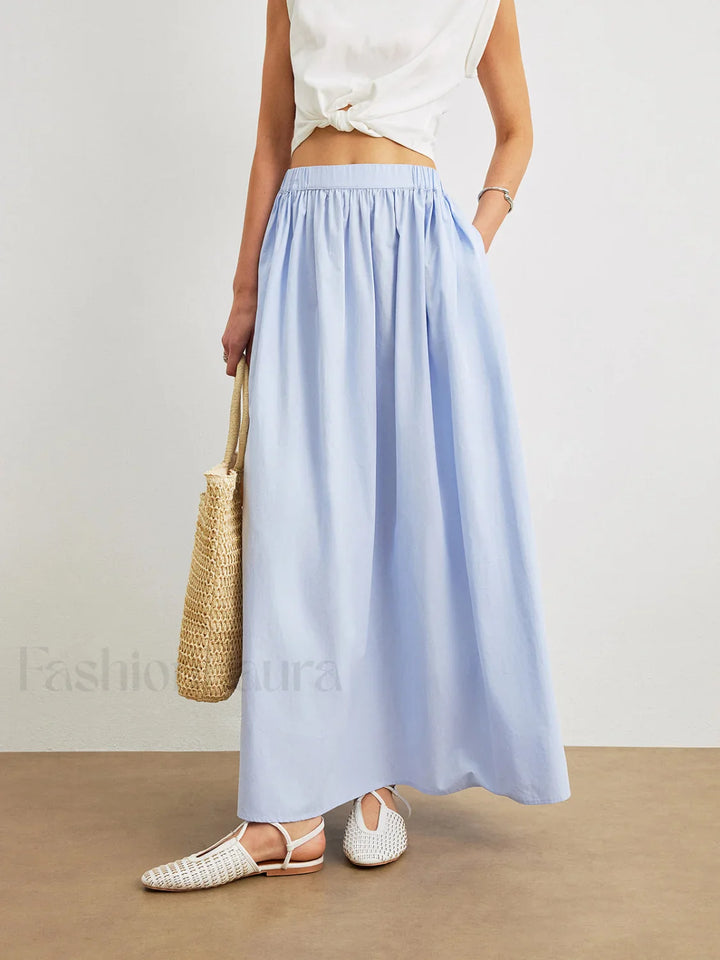 Emily & Isabella Brooks | Cotton A-Line Skirt with Pockets