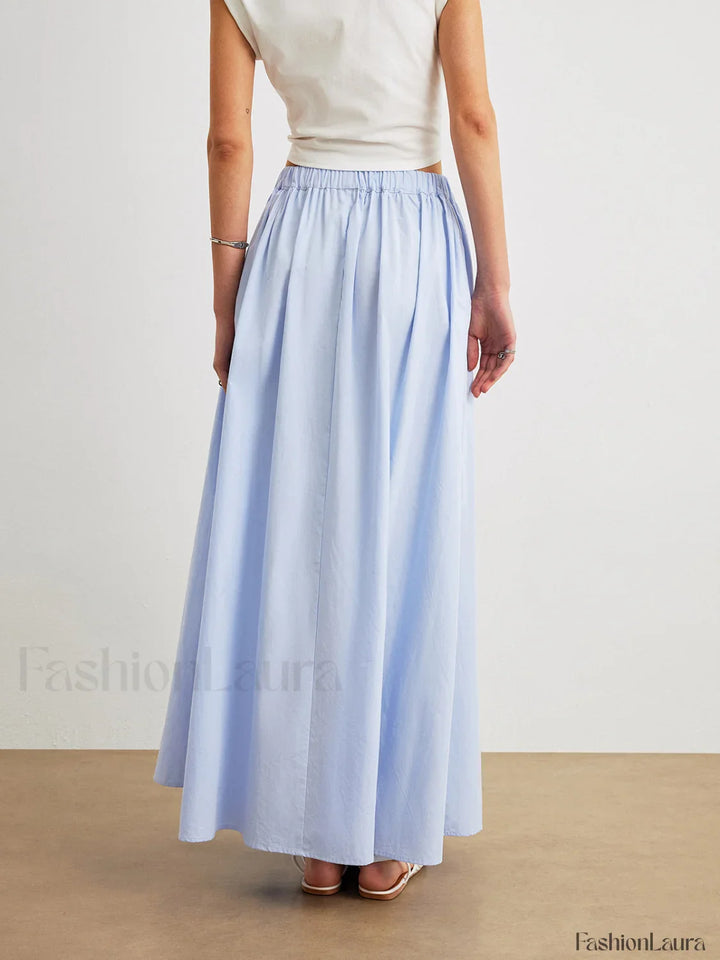 Emily & Isabella Brooks | Cotton A-Line Skirt with Pockets