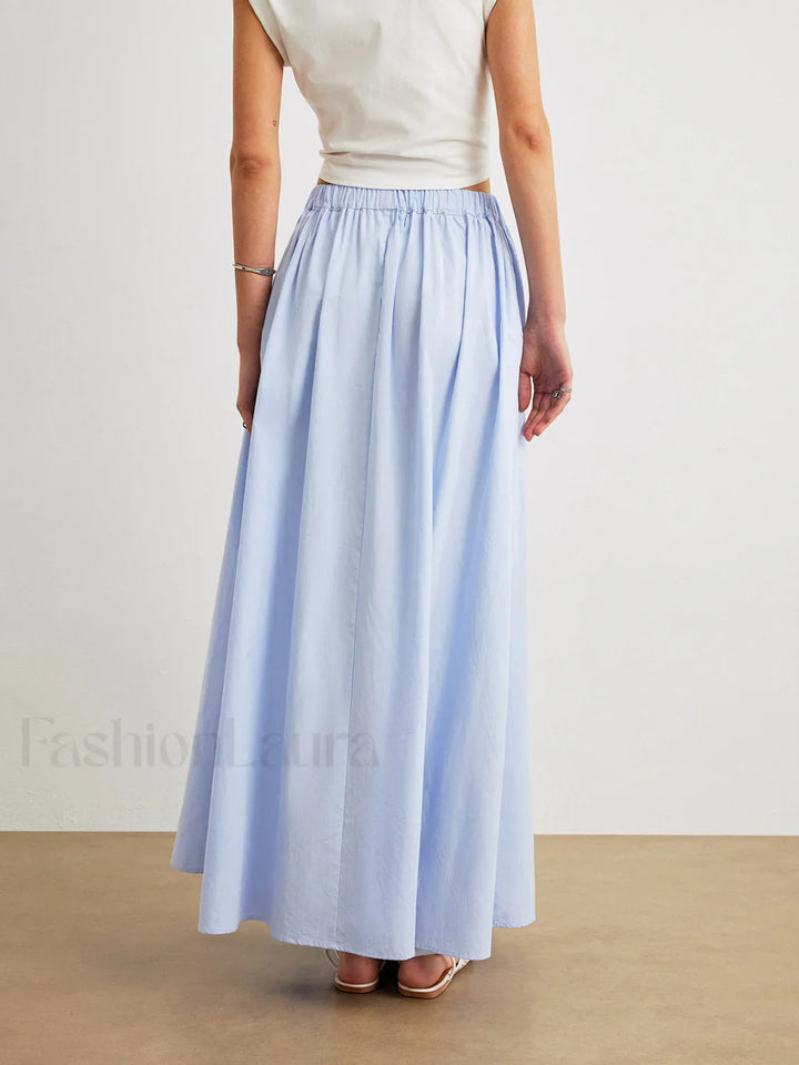 Emily & Isabella Brooks | Cotton A-Line Skirt with Pockets
