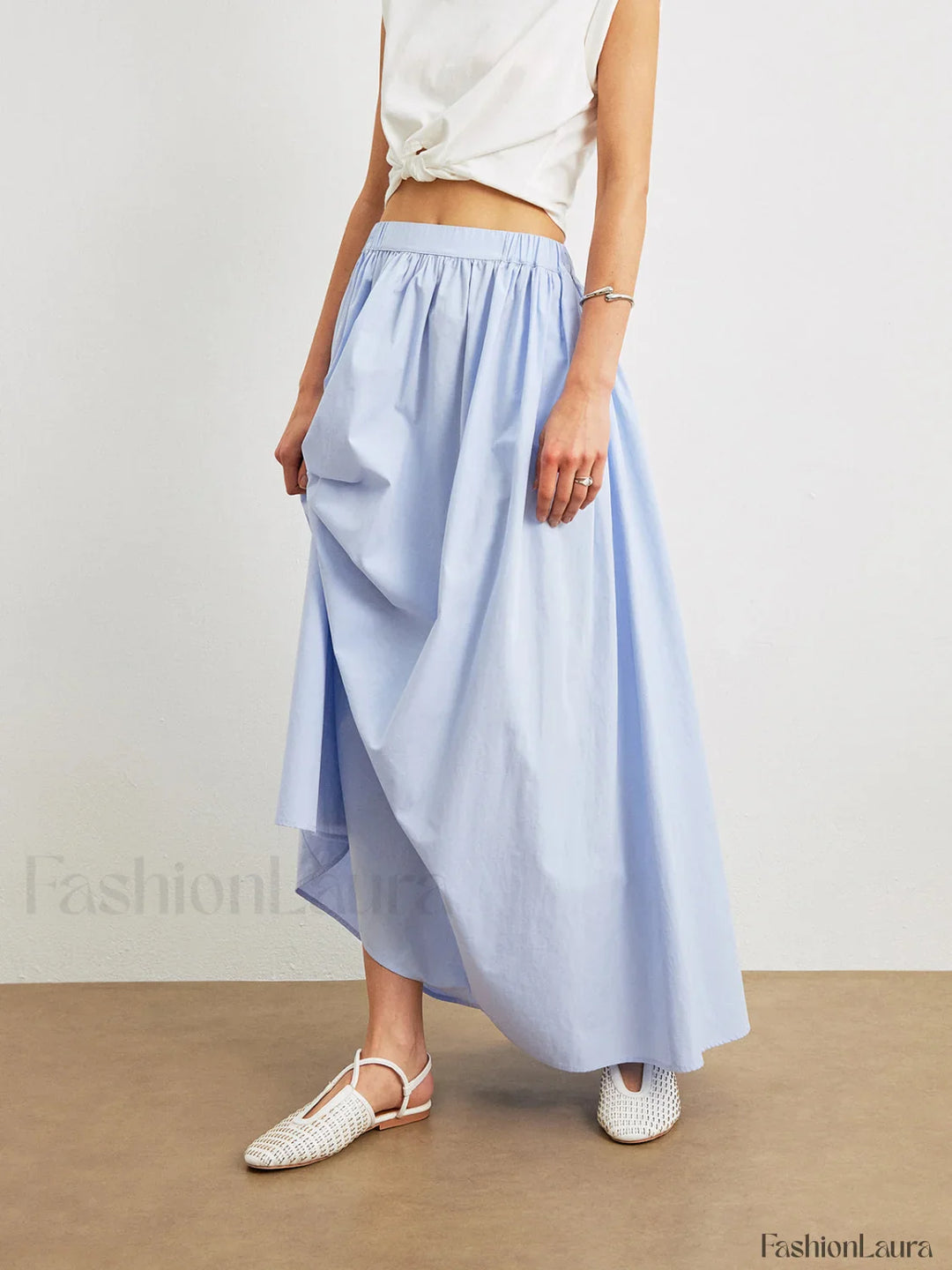 Emily & Isabella Brooks | Cotton A-Line Skirt with Pockets