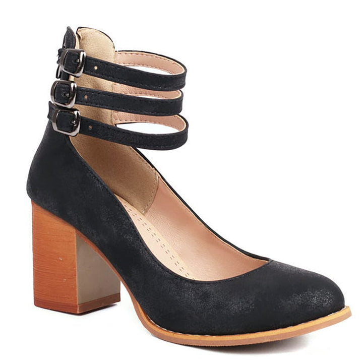 Emily & Isabella Brooks | Triple Buckle Heels