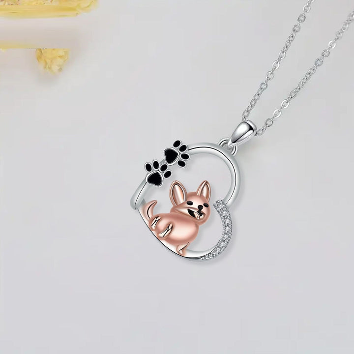 Emily & Isabella Brooks | Heart-shaped Dog Pendant Necklace
