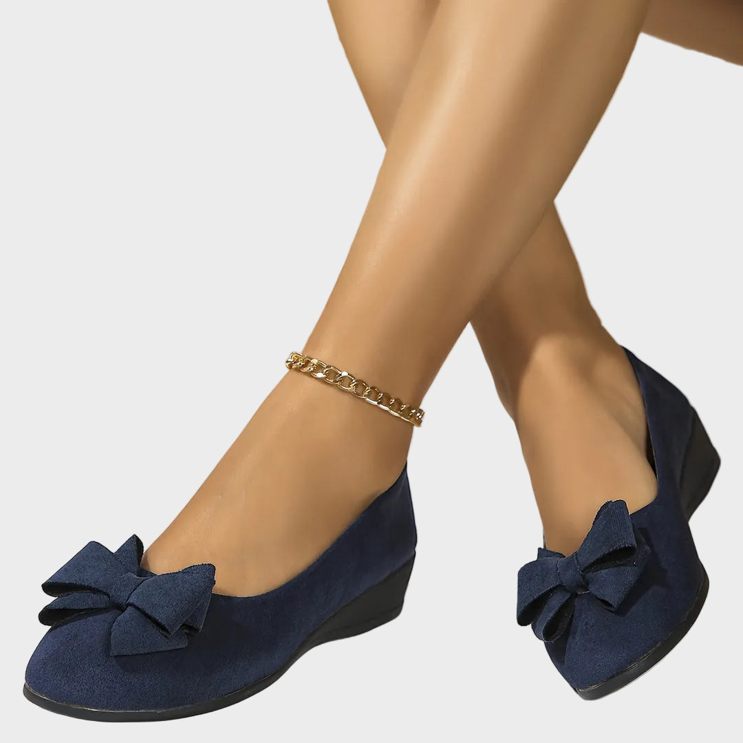 Emily & Isabella Brooks | Breathable Non-Slip Loafers in Bow Tie Design