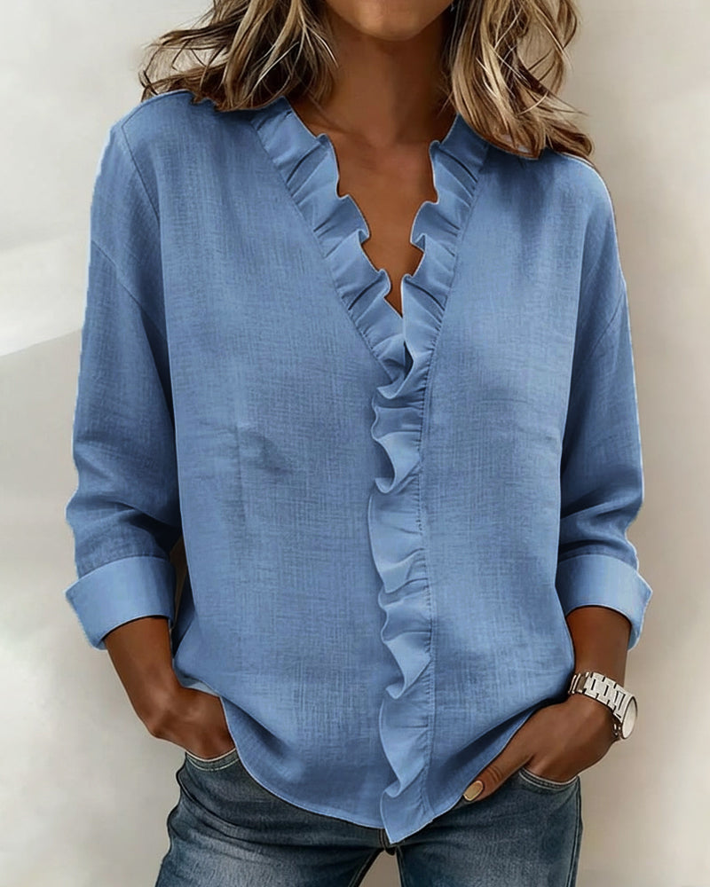 Emily & Isabella Brooks | Classic Ruffled Blouse