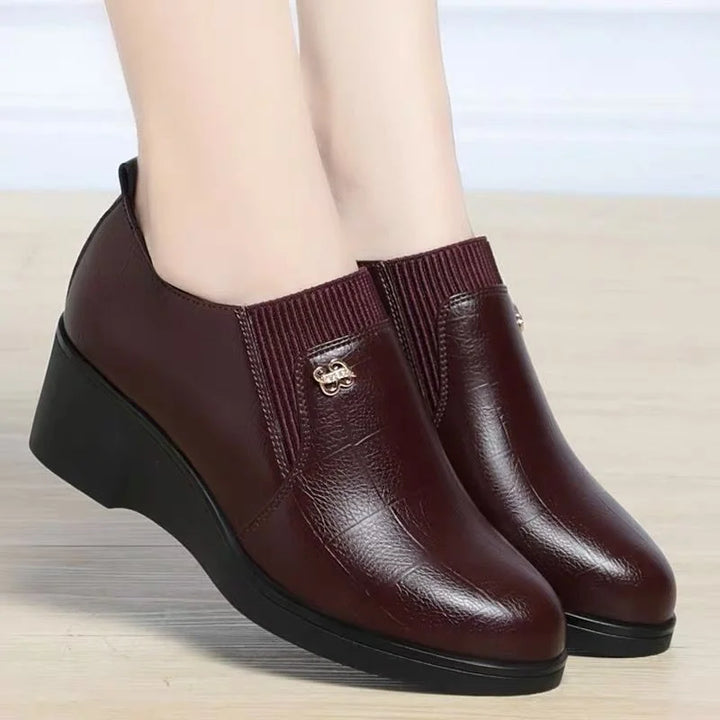 Emily & Isabella Brooks | Leather Wedge Shoes