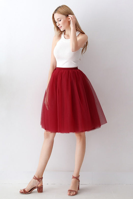 Emily & Isabella Brooks | High Waist Tulle Puff Mini Skirt