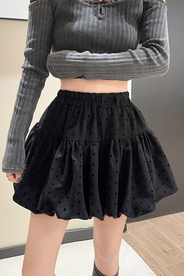 Emily & Isabella Brooks | Black Belted Tulle Mini Skirt