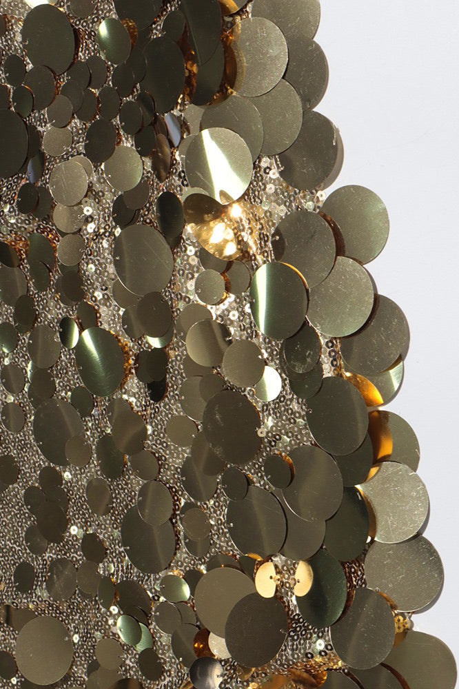 Emily & Isabella Brooks | High Waist Sequin Panel A-Line Maxi Skirt