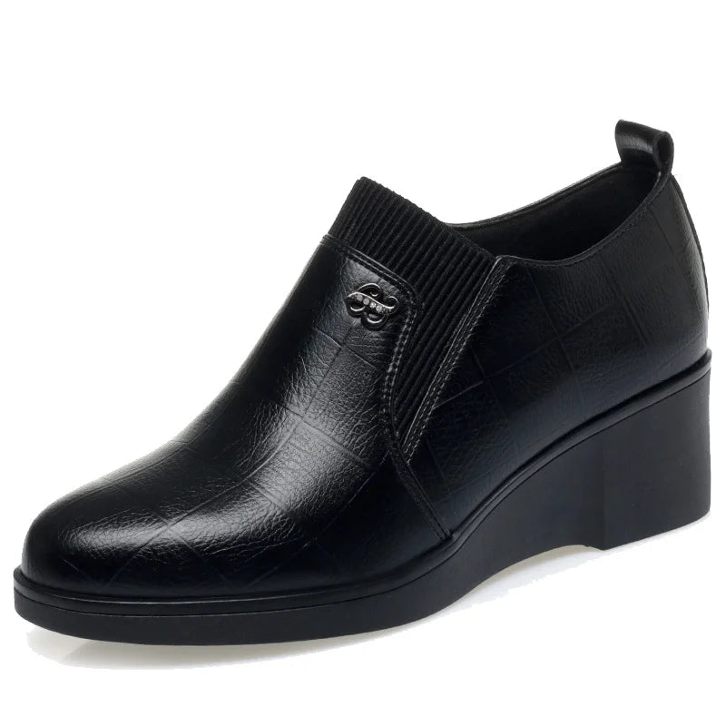 Emily & Isabella Brooks | Leather Wedge Shoes