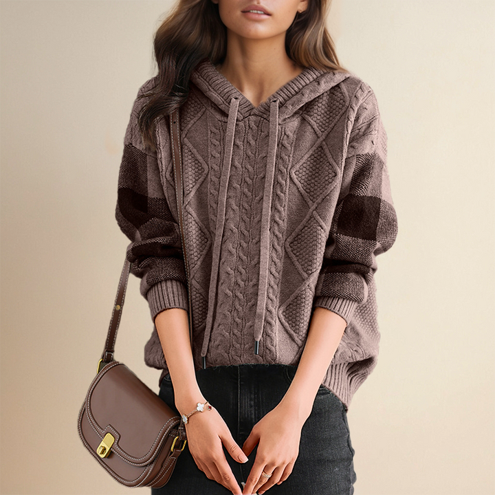 Emily & Isabella Brooks | Jacquard Hooded Sweater