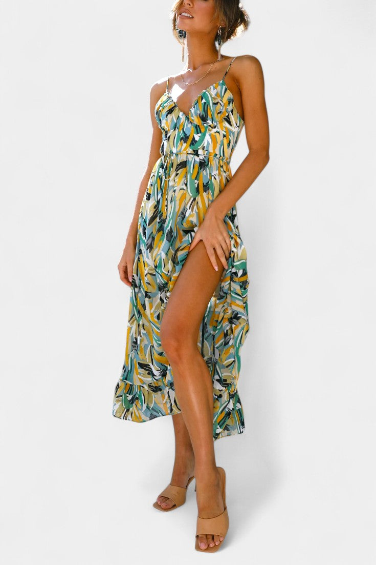 Emily & Isabella Brooks | Midi Dress in Vibrant Pattern