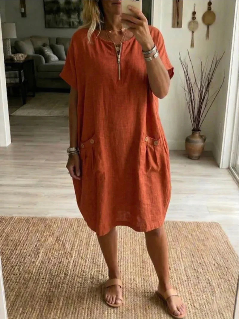 Emily & Isabella Brooks | Zip-Front Maxi Dress