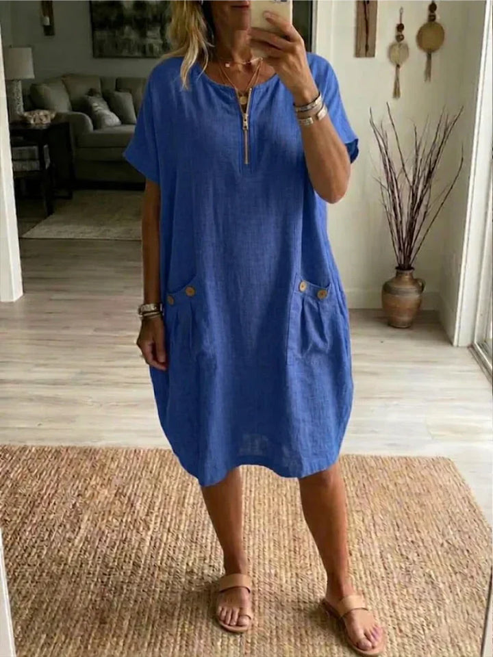 Emily & Isabella Brooks | Zip-Front Maxi Dress