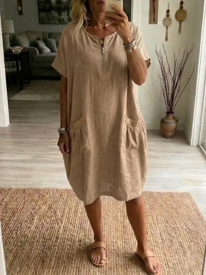 Emily & Isabella Brooks | Zip-Front Maxi Dress