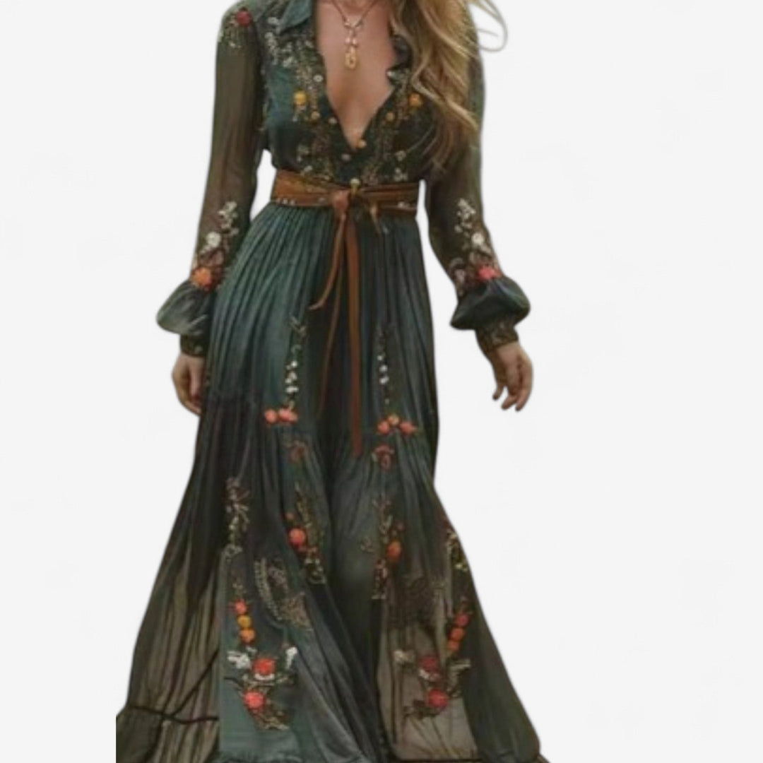Emily & Isabella Brooks | Embroidered Maxi Dress