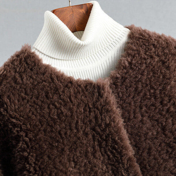 Emily & Isabella Brooks | Shearling coat with wool lining
