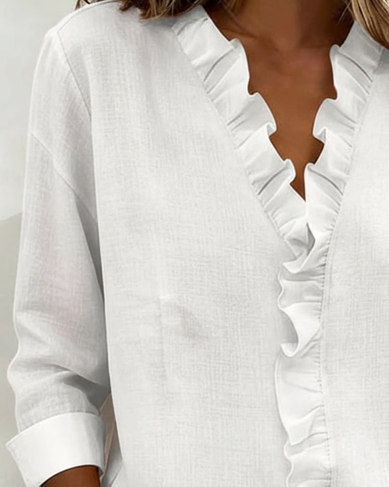 Emily & Isabella Brooks | Classic Ruffled Blouse