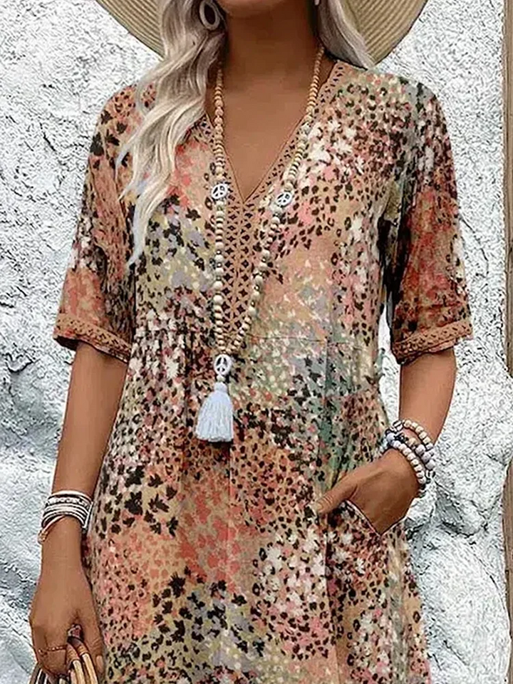 Emily & Isabella Brooks | Floral Wrap Midi Dress