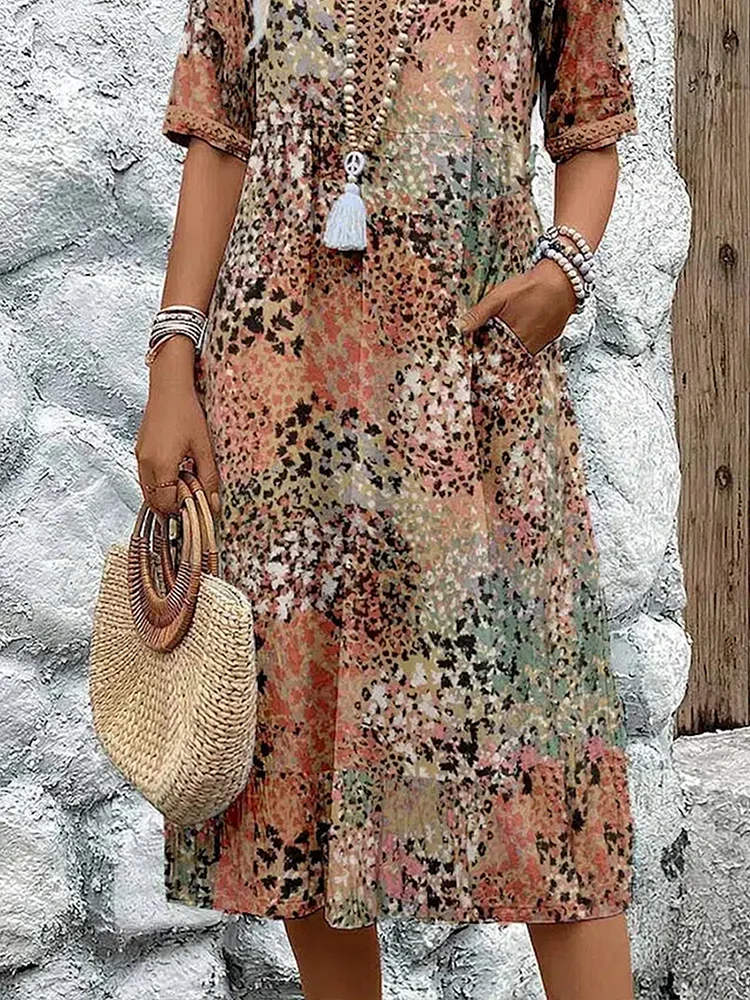 Emily & Isabella Brooks | Floral Wrap Midi Dress