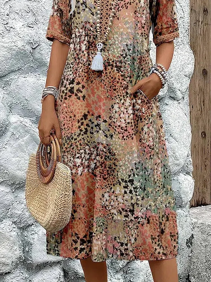 Emily & Isabella Brooks | Floral Wrap Midi Dress