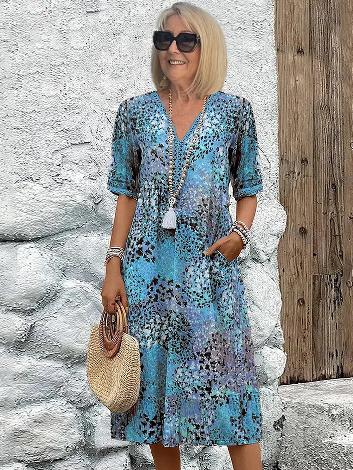 Emily & Isabella Brooks | Floral Wrap Midi Dress