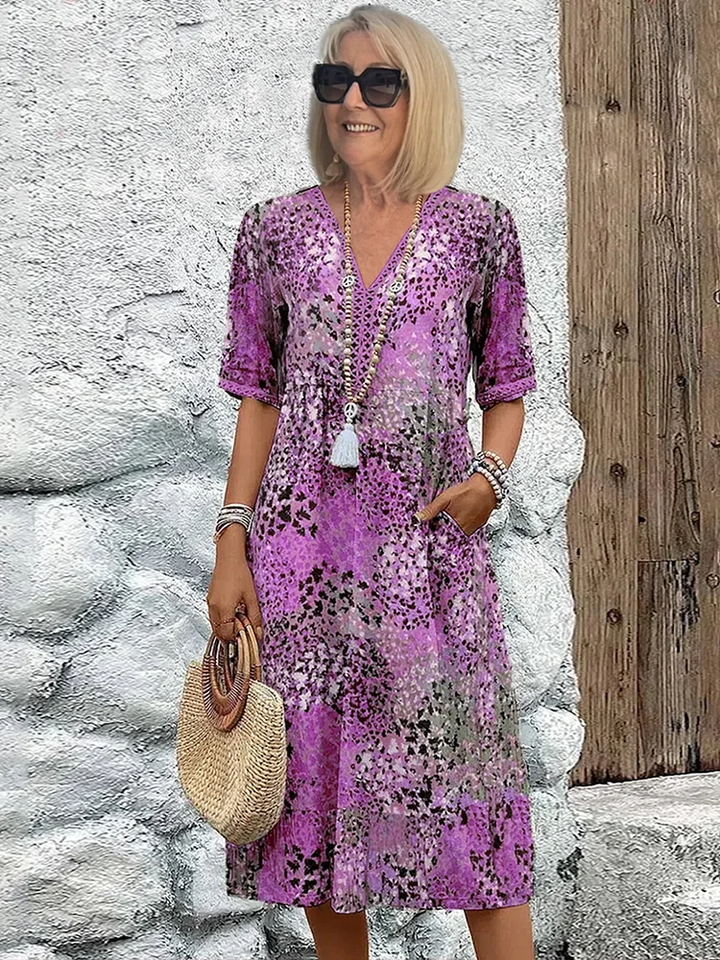 Emily & Isabella Brooks | Floral Wrap Midi Dress