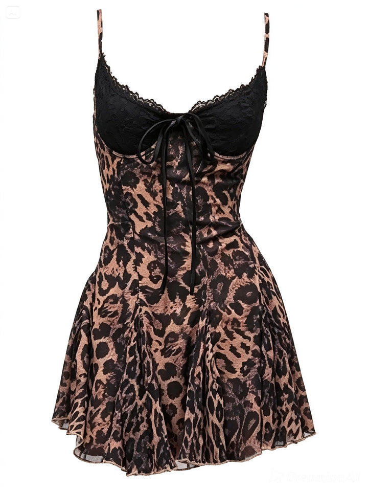 Emily & Isabella Brooks | Leopard Camisole Mini Dress