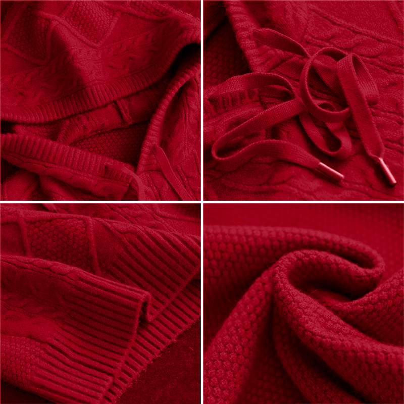 Emily & Isabella Brooks | Jacquard Hooded Sweater