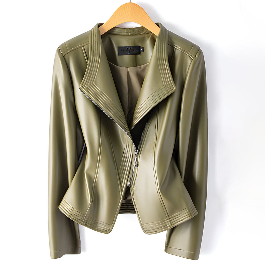 Emily & Isabella Brooks | Sheepskin Leather Motorcycle Jacket