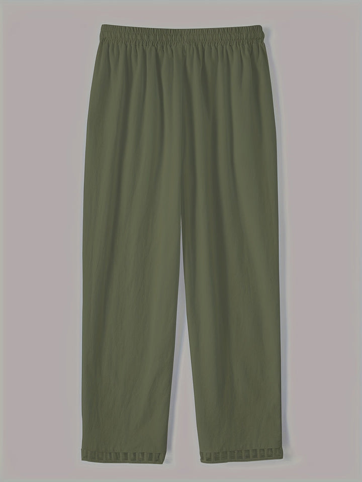 Emily & Isabella Brooks | Relaxed Contrast Trim Cropped Pants