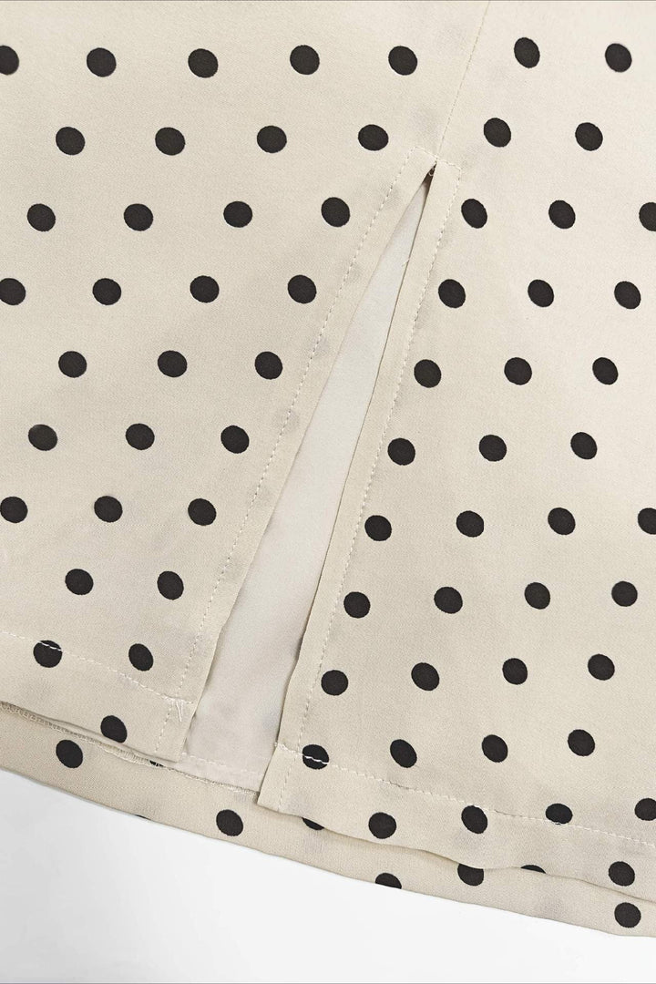 Emily & Isabella Brooks | Polka Dot Slim Fit Skirt
